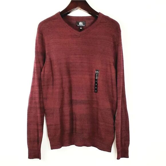 Rock & Republic Young Man's XXL Maroon V-Neck Sweater - Picture 2 of 8